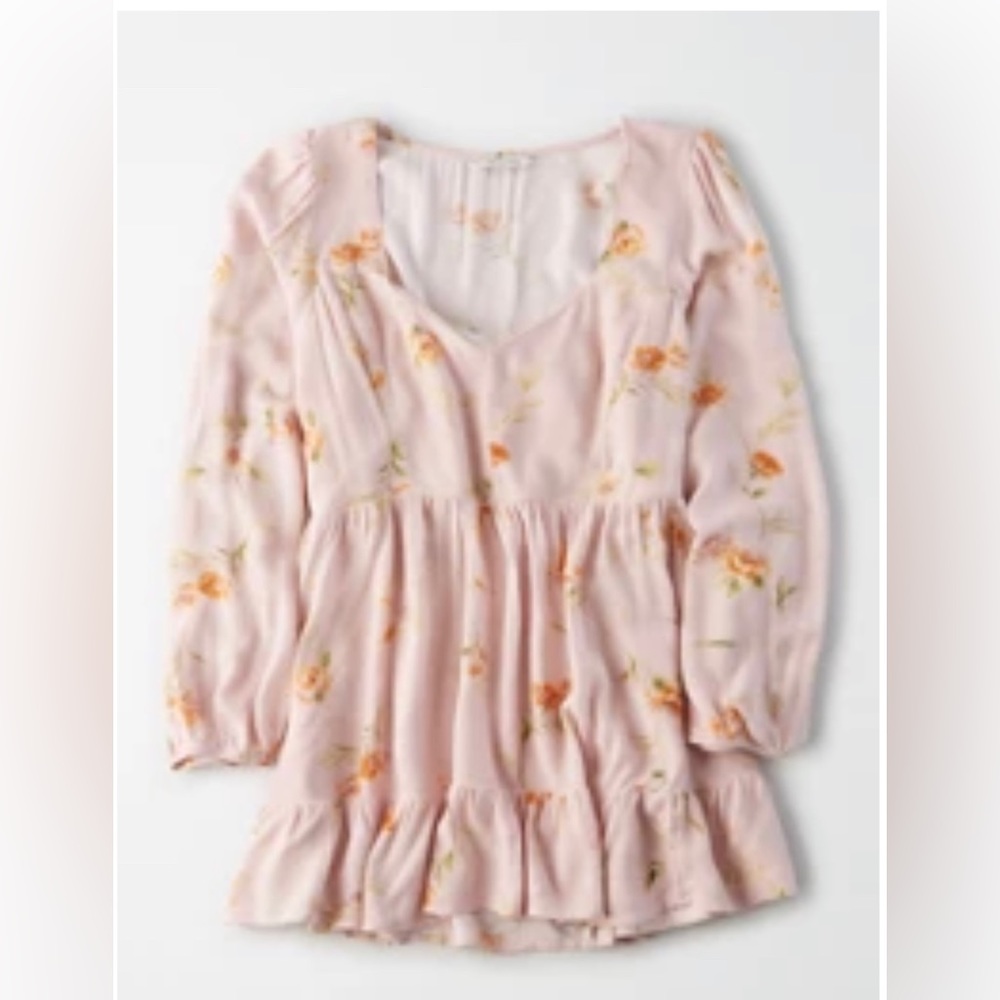 American Eagle Long Sleeved Babydoll Top Sz XL